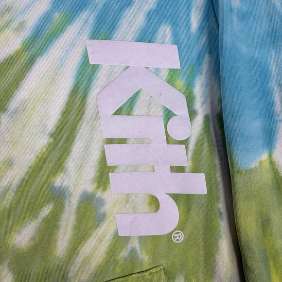 KITH Williams I Hoodie Men’s Medium Blue Green Tye Dye Logo Spell Out Streetwear - Picture 2 of 8